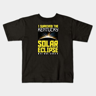I Survived The Kentucky Solar Eclipse April 8 2024 Souvenir Kids T-Shirt
